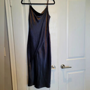 NWT Aritzia Babaton Black Satin Slip De Niro Dress Midi Length